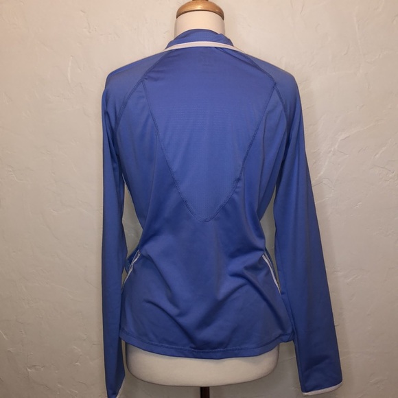 Women’s Adidas Full-zip Jacket Purple Blue Medium - Picture 3 of 6